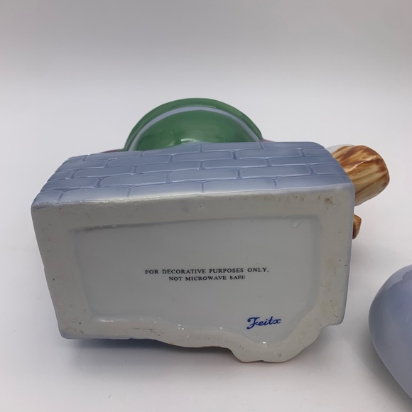 Decorative 16 Oz Humpty Dumpty VTG. Ceramic Teapot With Hat Lid & Handle FEITX - Picture 11 of 15